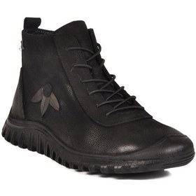 Resim Venüs 2413554k Z Siyah-vizon Nubuk Hakiki Deri Kadın Bot Beyaz 