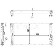 Resim MOTOR SU RADYATORU E82 E84 E88 E89 E90 E91 E92 E93 (N54 N55 N20) 