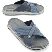 Resim Gezer Yazlık Erkek Tasarım Rahat Taban Günlük Terlik Gt1yme.15657.01.013.k31 Lacivert 