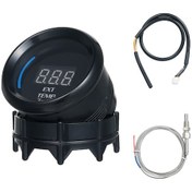 Resim Wezone 12v Araçlar İçin 52mm Siyah Lcd Ekzos Sıcaklık Gösterici - 20-1200 C Aralığı, Mavi Led, Sensör Dahil, Tüm Aracılara Uyumlu 
