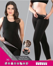 Resim Momslab Termal Sauna Takım 1 Beden Incelme Garantilikarışık Xl Siyah 