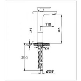 Resim Bms Armatür Lavabo Bataryası Mat Beyaz 366B 
