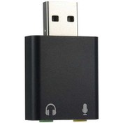 Resim Fortunelane Usb 2.0 Dış Ses Kartı - Sürücü Gerektirmez, 3.5mm Kulaklık & Mikrofon, Siyah 