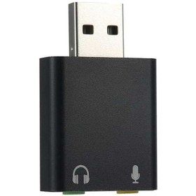 Resim Fortunelane Usb 2.0 Dış Ses Kartı - Sürücü Gerektirmez, 3.5mm Kulaklık & Mikrofon, Siyah 
