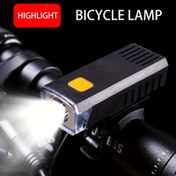 Resim 1pc Şarj Edilebilir USB LED Bisiklet Farı, 4-Mod Yüksek Yoğunluklu Bisiklet Lambası, ABS Malzeme, Su Geçirmez Olmayan, 36V Maksimum, Bisiklet Direksiyon Kolu Montajı için, Şarj Edilebilir 18650 Lityum Pil ile 
