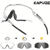 Resim Fastbuy Wangxi Kapvoe Fotokromik Spor Bisiklet Gözlüğü Kadın Erkek Parlak Altın Çerçeve 05 Altın 