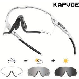 Resim Fastbuy Wangxi Kapvoe Fotokromik Spor Bisiklet Gözlüğü Kadın Erkek Parlak Altın Çerçeve 05 Altın 