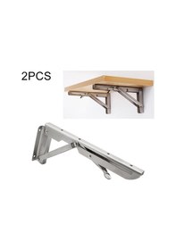 Resim Sones 2 Adet 10 İnç K Tipi Duvara Monte Katlanabilir Paslanmaz Çelik Yaylı Depolama Rafı Yemek Masası İçin 
