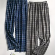 Resim Erkekler için Rahat Ekose Günlük Pantolon Seti (2 adet) - Süper Yumuşak, Elastik Bel Bandı, Konforlu Pijama, Gevşek Kesim, En İyi Dinlenme Deneyimi Sunar 