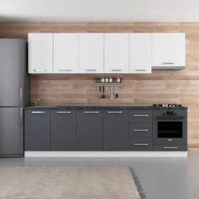 Resim Minar 280 cm Mutfak Dolabı Beyaz Antrasit 280-A11 