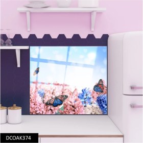 Resim Ne Verelim Size Cam Ocak Arkası Koruyucu | Kelebek 