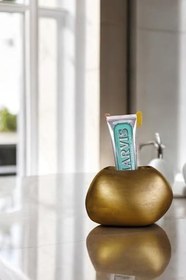 Resim Evene Diş Fırçalığı Diş Fırçalık Diş Fırçası Standı Diş Fırçası Tutucu Altın Eskitme Renk Model 22, e.dismodel22 