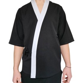Resim Formteks Sushi Şef Kimono Ceketi Siyah Beyaz 