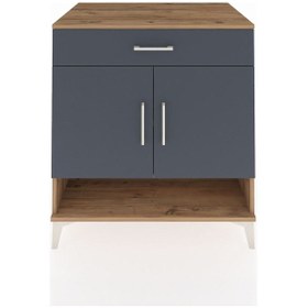 Resim Kronos Şifonyer 2 Raflı Tek Çekmeceli 2 Kapaklı 88x59x96 Çam-... Çam 