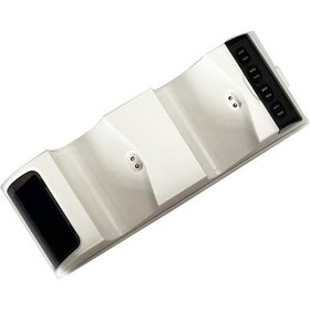 Resim Tenfowee Beyaz Led Işıklı Ps4 Pro/slim Kablosuz Oyun Kolu İki Portlu Şarj Üstü 