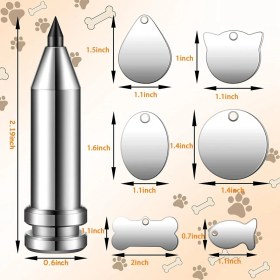 Resim Pdrplnt Gravür Aleti-1 x Gravür Gravür Aleti 6 Farklı Şekilde 6 x Metal Gravür Boşluğu-Gümüş (Yurt Dışından) 