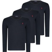 Resim Üçlü Set T8587 Dewberry V Yaka Erkek Sweatshırt-siyah-siyah-siyah Siyah-siyah-siyah 