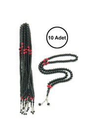 Resim 10 Adet 99lu Namaz Tesbihi 10mm Hac Umre Hediyelik - Siyah Siyah 