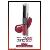 Resim L'Oreal Paris Infaillible 2-Step 24 Saat Kalıcı Likit Ruj & Balm - 302 Rose Eternite 