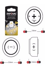 Resim Rayovac 10 Numara Kulaklık Pili Işitme Cihazı Pili 10 Paket 60 Adet 