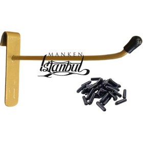 Resim Tel Pano Kancası Koruma Kauçuklu Gold 20 Cm Deluxe Raf Askısı Ekstra Güçlü 25 Adet Gold 