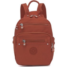 Resim Smart Bags Günlük Küçük Boy Su Geçirmez Krınkıl Kumaş Kadın Sırt Çantası Kiremit 