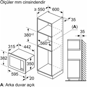 Resim Bosch BFL623MG3 Serie 2 Ankastre Mikrodalga 