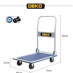 Resim DEKO TURKEY Dkt-175 Koli Yük Paket Taşıma El Arabası Dkt-175 Kg Kapasiteli Katlanır Tablalı Dkt-175 