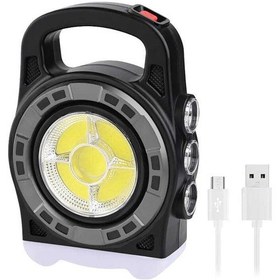 Resim Powermaster Hb-6678c Cob Ledli 20 Watt 3 Kademeli Şarj Edilebilir Usb Çıkışlı Solar Lamba - Çok Renkli 