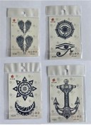 Resim Kanat Göz 3 Hafta Kalıcı 4 Adet Minimal Yarı Kalıcı Dövme Seti 