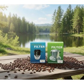 Resim PremiumPort Katlanabilir Outdoor Kahve Demleme Seti, Pour Over ve Phin Filtreli Çiftli Set 
