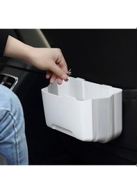 Resim Ezere Portatif Katlanabilir Askılı Sihirli Ev Araç Çöp Kutusu R- Beyaz 