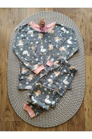Resim DBK Store Çocuk Kuğu Baskılı Uzun 2 Li Pijama Takım 