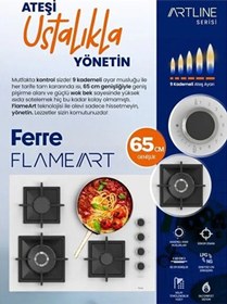 Resim Ferre QMS63CB + SC406 + D064-SA Icon Plus 65 Serisi 3'Lü Cam Ankastre Set 