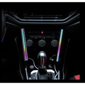 Resim Hightek 2'li Rgb Çubuk Müzik & Ses Animasyonlu Ekolayzer (ŞARJLI-TAŞINABİLİR) Siyah 18cm (2 adet) 