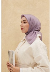 Resim Silk Home Düz Shiny Eşarp - Erguvan - Erguvan 