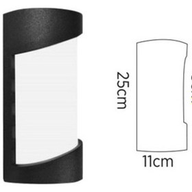 Resim Radar Sensörlü, Karanlıkta Hareket Gördükçe Yanar, Elektrikle Çalışır 24 Watt Beyaz Işık Led Aplik Soğuk Beyaz 