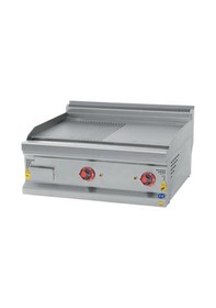 Resim Karacasan Endüstriyel 60 Cm 600 Seri Set Üstü Elektrikli Yarı Kanallı Izgara 
