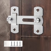 Resim 2/1 adet Paslanmaz Çelik Kapı Mandalı, 90 Derece Açılı Kilit, Ev Güvenliği Mini Cıvata, Evcil Hayvan Kapısı, Kayar Kapı, Güvenlik Kova Cıvata Kilidi, Metal Donanım, 36mm Delik Aralığı 