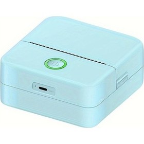 Resim Tcherchı Etiket Yazıcısı Mini Yazıcı Taşınabilir Termal Yazıcı Mavi 