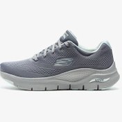 Resim Skechers 149057TK GYMN Skechers Arch Fıt - Bıg Appeal Kadın Spor Ayakkabı Gri/Açık Yeşil 