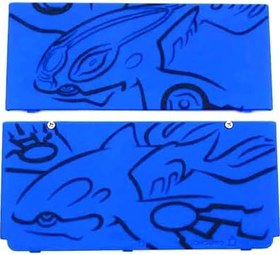 Resim Valley Of The Sun Mavi Renk New3DS Ekstra Konut Kabuk Üst ve Alt Kapak Plakaları Seti Değiştirme, Yeni 3DS Küçük El Oyun Konsolu, PKM Safir Edition için Üst/Alt Ön Kapak Arka Kapak Plakası 2 ADET 