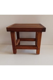 Resim OBERS Iroko Duş Oturağı, 30x40x25cm Ağaç Tabure, Ağaç Oturak, Duş Taburesi Özel 