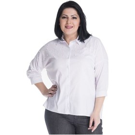 Resim Myline Inci Detaylı 3/4 Kollu Gömlek 