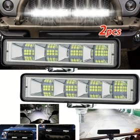 Resim 2 adet 72W Araba Motosiklet LED Bar 4x4 24 LED Bar Offroad SUV ATV Traktör Tekne Kamyonlar Ekskavatör 12V 24V LED 