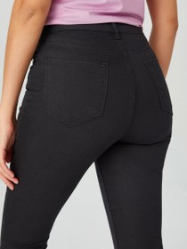Resim Faik Sönmez Kadın Slim Fit Coton Parça Boya Kapri 25YB00078-1 - Beyaz / 44 