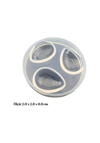 Resim Epoksi Reçine Silikon Kalıp İthal Üçlü Damla Kolye Silikon Kalıp Hb100215 - 0002 