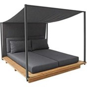 Resim BERZBUĞ LÜKS Ahşap Bahçe Yatak 140wX180dX170h Şezlong 