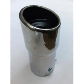 Resim Egzozcum 51 Mm. Antipas Iç Kaplamalı Önü Kesik Yuvarlak Rüzgar Sesli Sök/tak Vidalı Nikelaj Egzoz Eksoz Ucu 