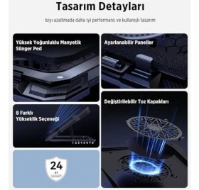 Resim Yeti 2200RPM Rgb Işıklı LED Gaming Laptop Soğutucu 